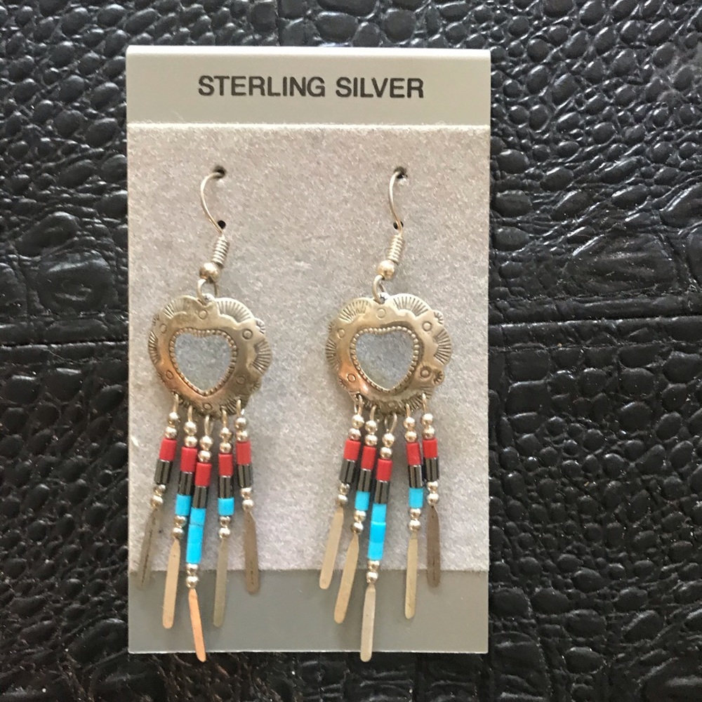 Sterling silver pierced earrings